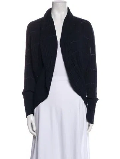 Pre-owned Giorgio Armani Open Front Sweater In Blue