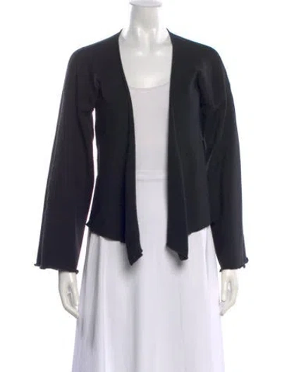 Pre-owned Giorgio Armani Open Front Sweater In Blue