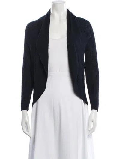 Pre-owned Giorgio Armani Open Front Sweater In Blue