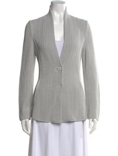 Pre-owned Giorgio Armani Open Front Sweater In Grey