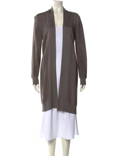Pre-owned Giorgio Armani Open Front Sweater In Neutral