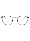 Giorgio Armani Nero Opaco Steel Glasses In Black