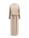 Shop Giorgio Armani Organic Silk Long Dress