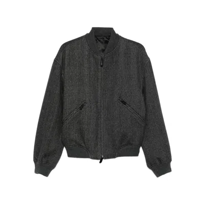 Giorgio Armani Mens Excalibur Herringbone Relaxed-fit Cashmere Jacket In Gray