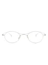 Giorgio Armani Oval-frame Glasses In 银色