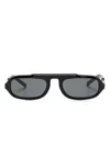 Giorgio Armani Oval-frame Sunglasses In Black