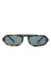 Giorgio Armani Oval-frame Sunglasses In Brown