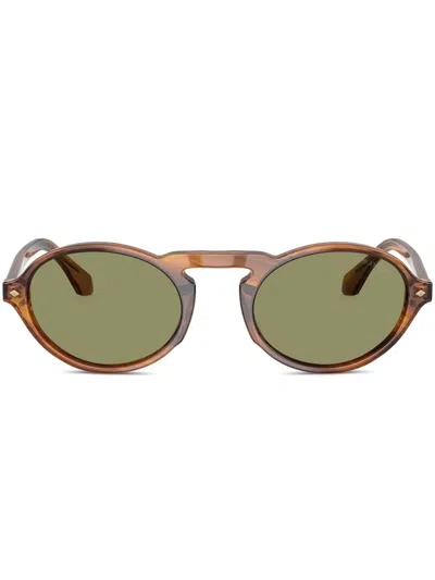 GIORGIO ARMANI OVAL-FRAME SUNGLASSES