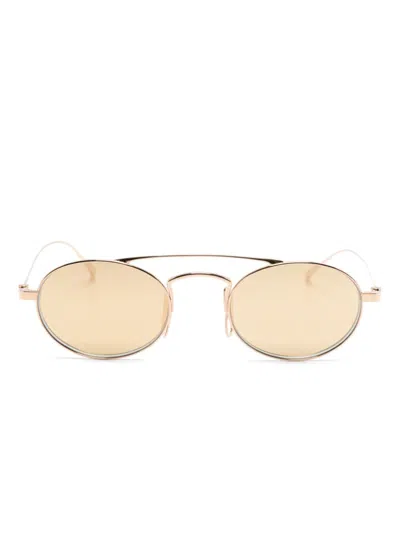Giorgio Armani Sonnenbrille Mit Ovalem Gestell In Metallic