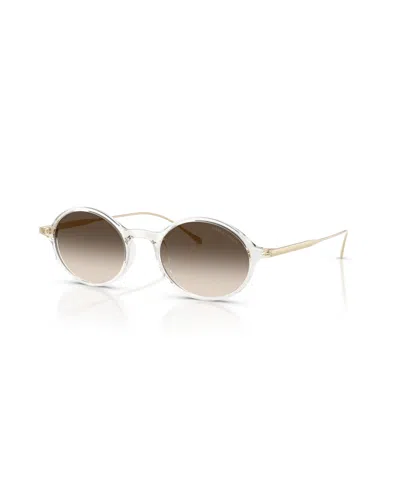 Giorgio Armani Oval Gradient Sunglasses Ar8263u In Neutral