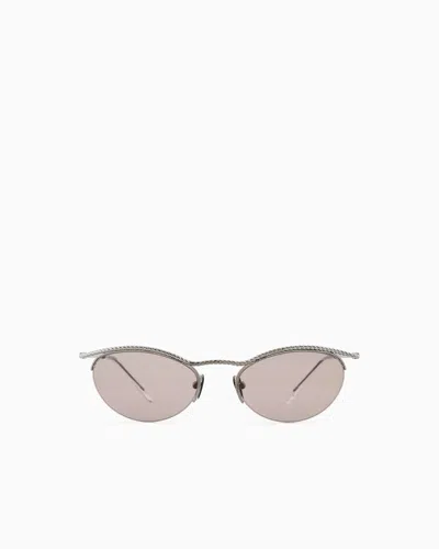 Giorgio Armani Oval Women's Sunglasses In Blue