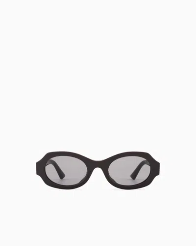 Giorgio Armani Oval Women's Sunglasses In Black