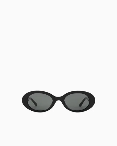 Giorgio Armani Oval Women's Sunglasses In Black