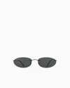 Giorgio Armani Oval Women's Sunglasses In Black