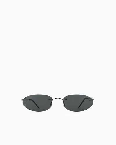 Giorgio Armani Oval Women's Sunglasses In Black