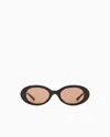 Giorgio Armani Oval Women's Sunglasses In Brown