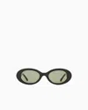 Giorgio Armani Oval Women's Sunglasses In Green