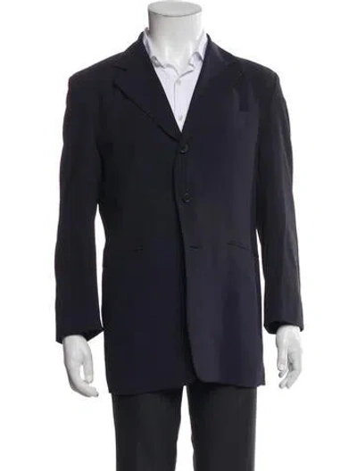 Pre-owned Giorgio Armani Overcoat In Blue