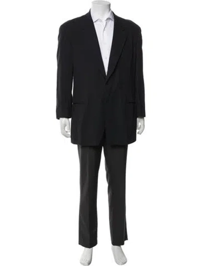 Pre-owned Giorgio Armani Overcoat In Gray