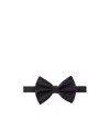 Giorgio Armani Knotted Bow Tie In A Lurex And Viscose Blend In Black
