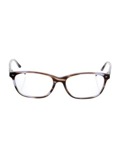 Pre-owned Giorgio Armani Oversize Eyeglasses In Brown