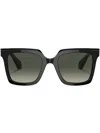 Giorgio Armani Oversize-frame Gradient-lenses Sunglasses In Black