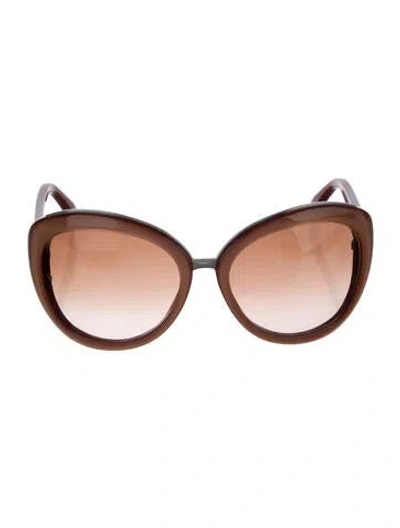 Pre-owned Giorgio Armani Oversize Gradient Sunglasses In Brown