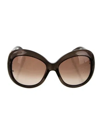 Pre-owned Giorgio Armani Oversize Gradient Sunglasses In Brown