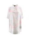 Giorgio Armani Oversized Printed Silk Blouse In Multi