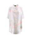 Giorgio Armani Oversized Printed Silk Blouse In White