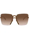 Giorgio Armani Oversized-frame Sunglasses In Brown