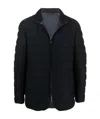 Giorgio Armani Padded Zip-up Down Jacket In Black