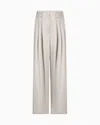 Giorgio Armani Palazzo Trousers In Gray