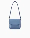 Giorgio Armani Official Store Small Palmellato-leather La Prima Bag In Azure