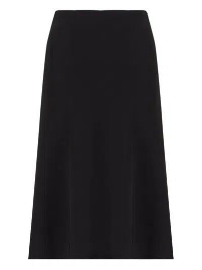Giorgio Armani Panelled Midi Skirt In Black