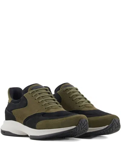 Giorgio Armani Panelled Sneakers In Black