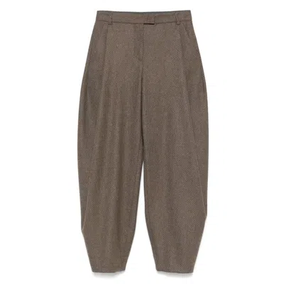 Giorgio Armani Belt Loops Slacks In Green