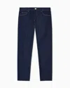 Giorgio Armani Pantalon 5 Poches Coupe Classique En Coton Et Modal Asv In Blue
