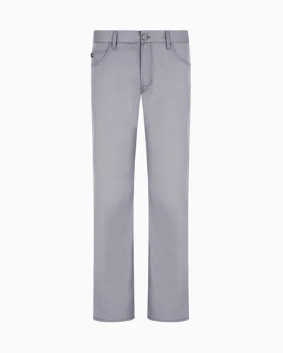 Giorgio Armani Pantalon 5 Poches Coupe Classique En Laine Vierge In Gray