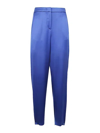 Giorgio Armani Satin Pants In Blue
