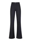 Giorgio Armani High-waist Flared Trousers With Five-pocket Styling In Blue