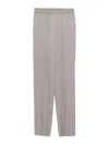 Giorgio Armani Textured Trousers With Elasticated Waistband In Beige