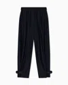 Giorgio Armani Pantalon En Jersey Stretch À Motif Nid D'abeille In Blue