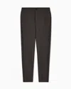 Giorgio Armani Pantalon Sans Pince En Tissu Gaufré Technique In Sand