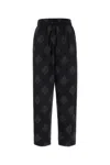 Giorgio Armani Stretch Silk Pant With Embroidered Geometric Pattern