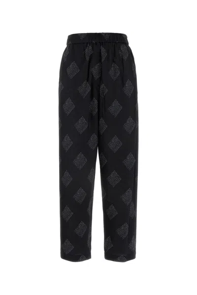 GIORGIO ARMANI GIORGIO ARMANI EMBROIDERED STRETCH SILK PANT
