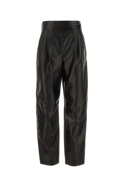 GIORGIO ARMANI GIORGIO ARMANI BLACK LEATHER PANT