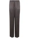 Giorgio Armani Women's Pantalone Micro Jacquard Viscosa Cupro In Mirage Grey