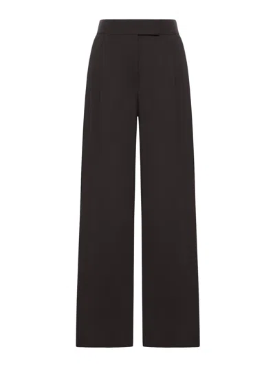 Giorgio Armani Tailored Wool Trousers In Brown
