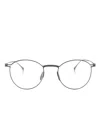 Giorgio Armani Panto Round-frame Glasses In 灰色